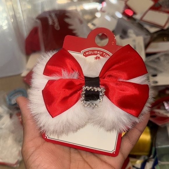 Santa motif head bow - Picture 2 of 3